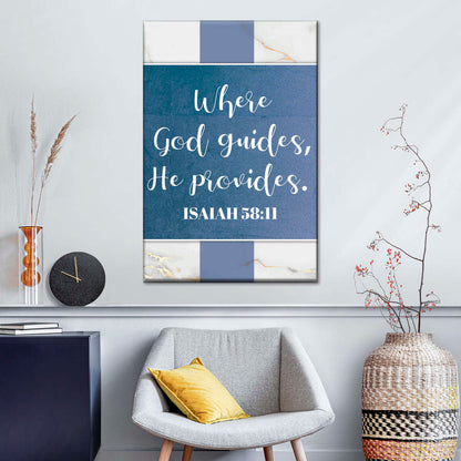 God Guides II Canvas Wall Art - Christian Wall Decor Art - Religious Wall Decor