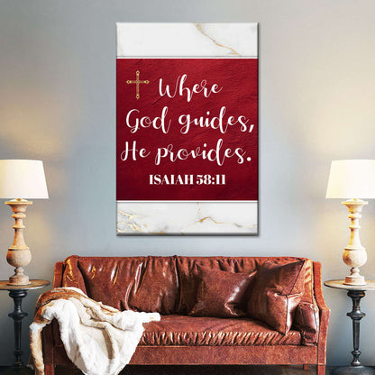 God Guides I Canvas Wall Art - Christian Wall Decor Art - Religious Wall Decor