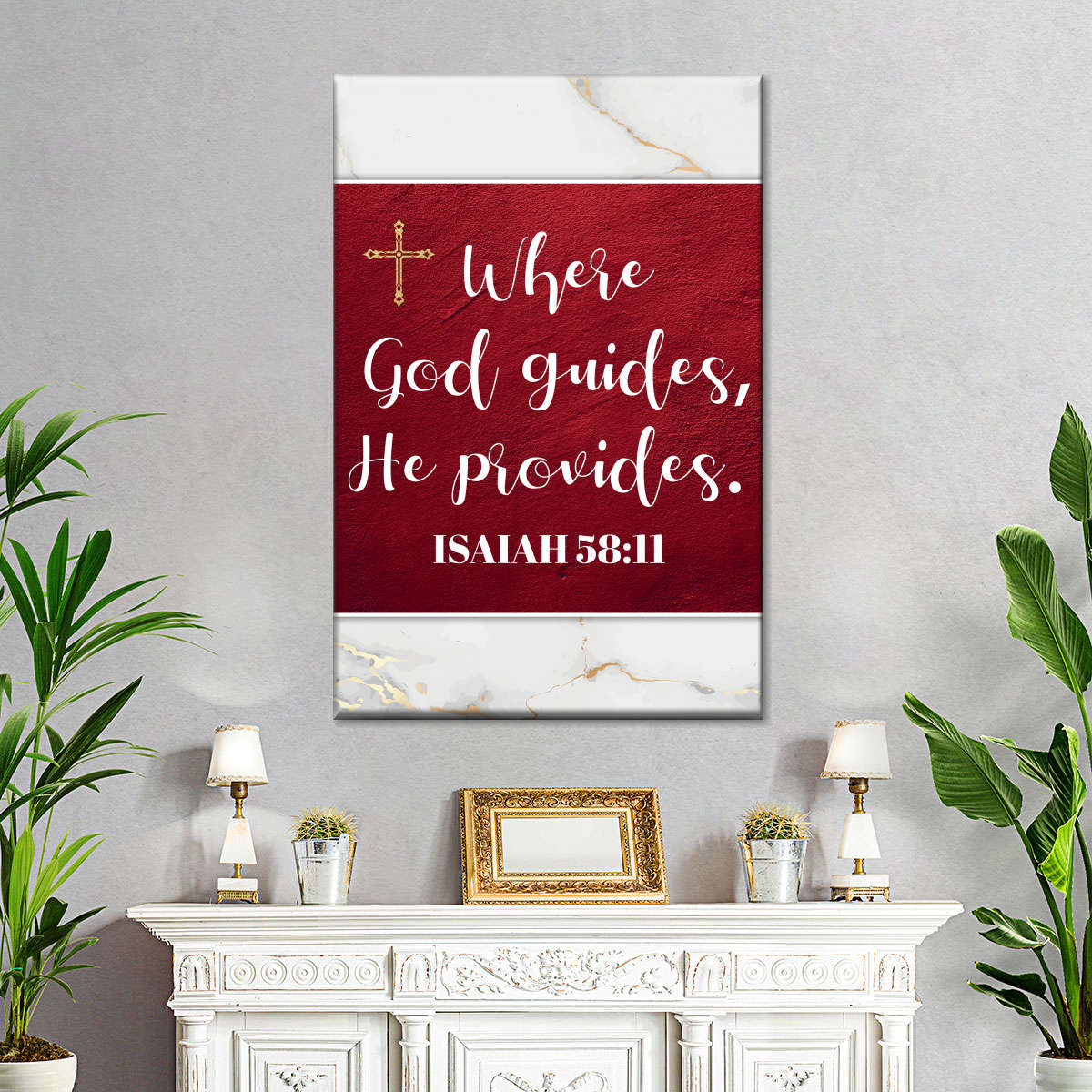 God Guides I Canvas Wall Art - Christian Wall Decor Art - Religious Wall Decor