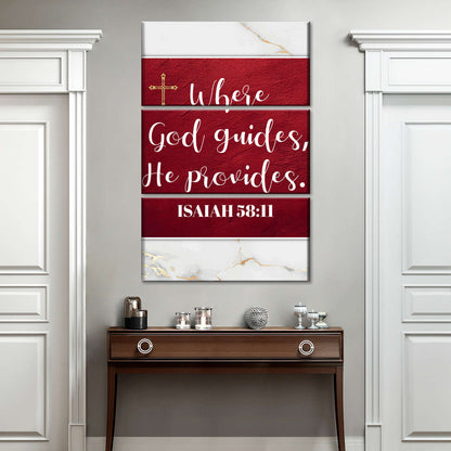 God Guides I Canvas Wall Art - Christian Wall Decor Art - Religious Wall Decor