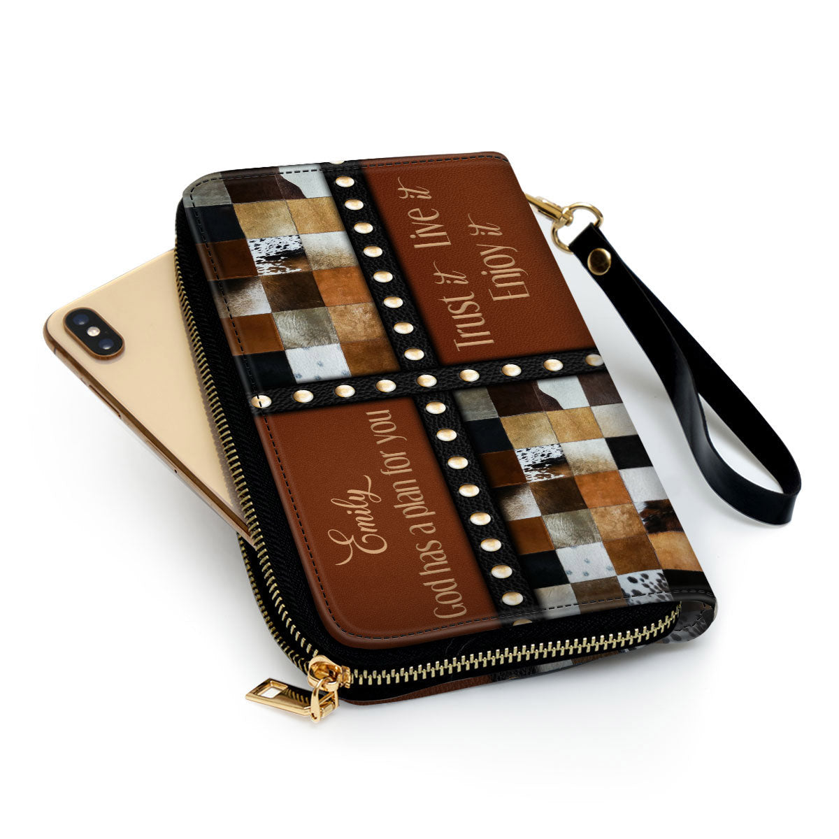 God Has A Plan For You Clutch Purse For Women - Personalized Name - Christian Gifts For Women