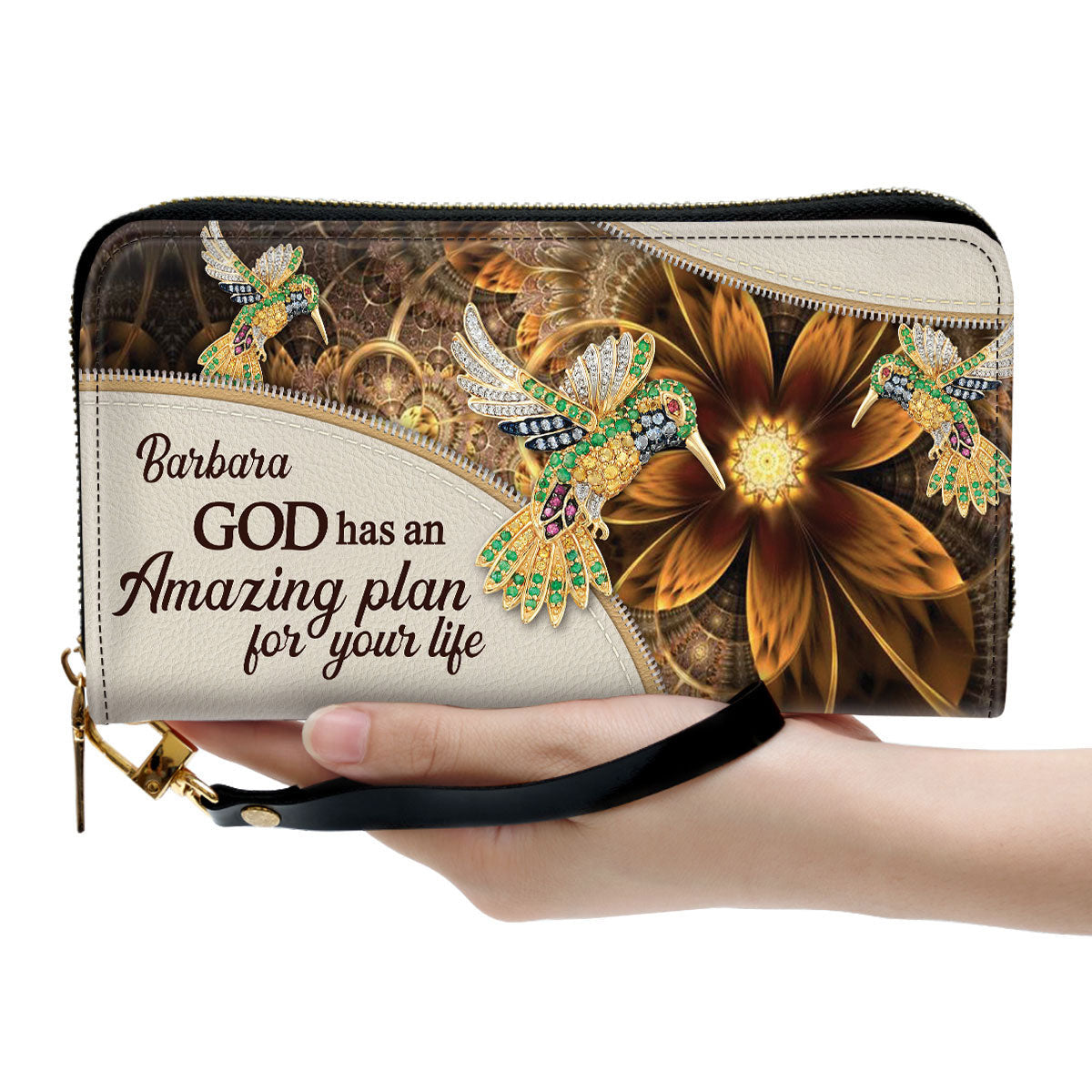 God Has An Amazing Plan For Your Life Clutch Purse For Women - Personalized Name - Christian Gifts For Women