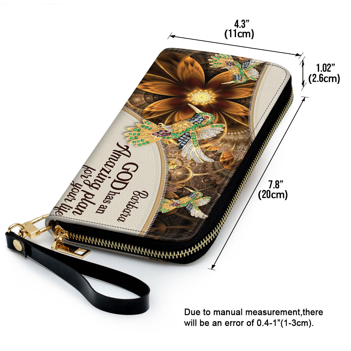 God Has An Amazing Plan For Your Life Clutch Purse For Women - Personalized Name - Christian Gifts For Women