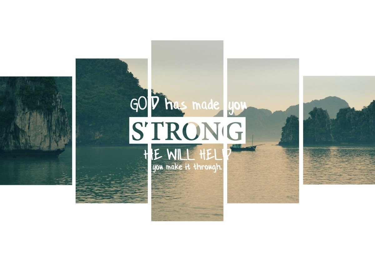 God Has Made You Strong Wall Art Canvas Print - Christian Canvas Wall Art