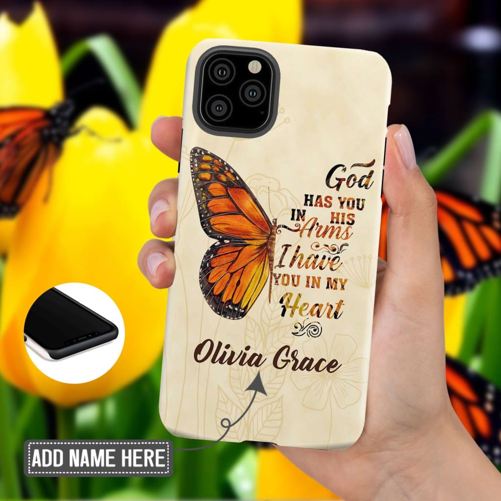 God Has You In His Arms I Have You In My Heart Custom Iphone Case - Personalized Christian Gifts - Bible Verse Phone Cases Samsung