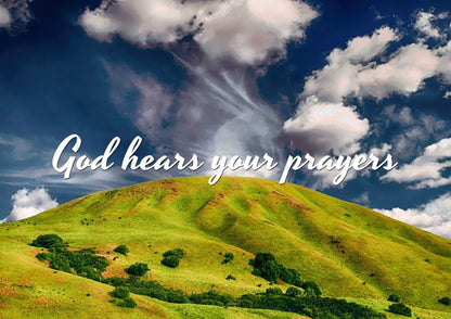 God Hears Your Prayers Wall Art Canvas Print - Christian Canvas Wall Art