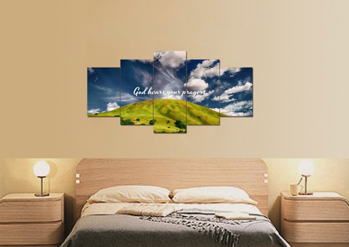 God Hears Your Prayers Wall Art Canvas Print - Christian Canvas Wall Art