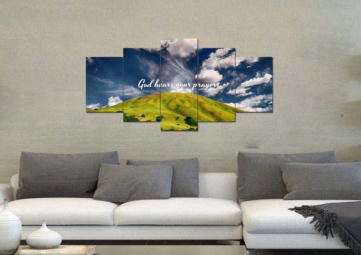 God Hears Your Prayers Wall Art Canvas Print - Christian Canvas Wall Art