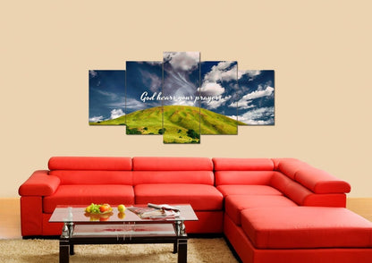 God Hears Your Prayers Wall Art Canvas Print - Christian Canvas Wall Art