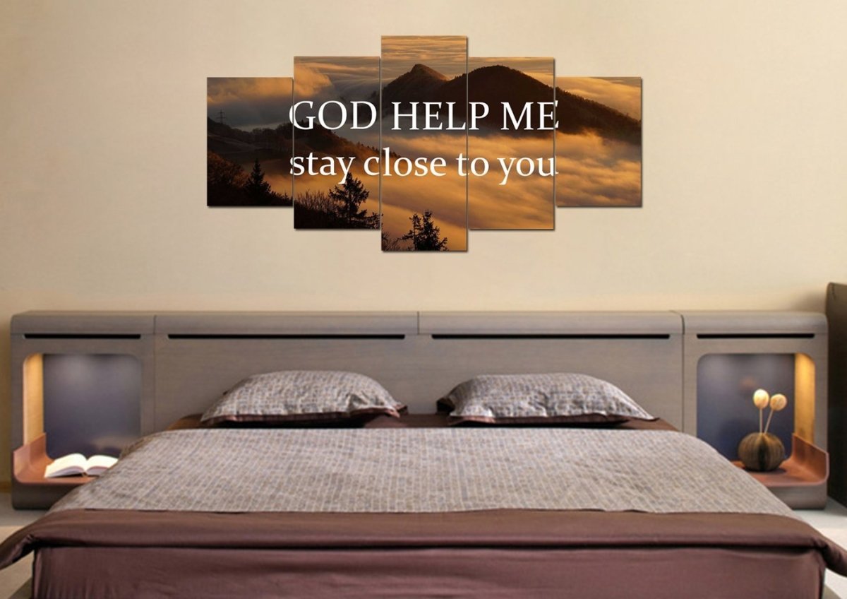 God Help Me Stay Close To You Wall Art Canvas Print - Christian Canvas Wall Art
