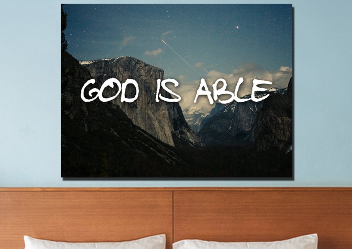 God Is Able Wall Art Canvas Print - Christian Canvas Wall Art
