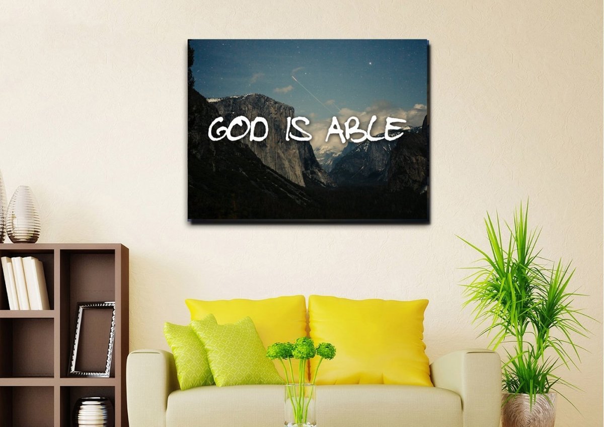 God Is Able Wall Art Canvas Print - Christian Canvas Wall Art