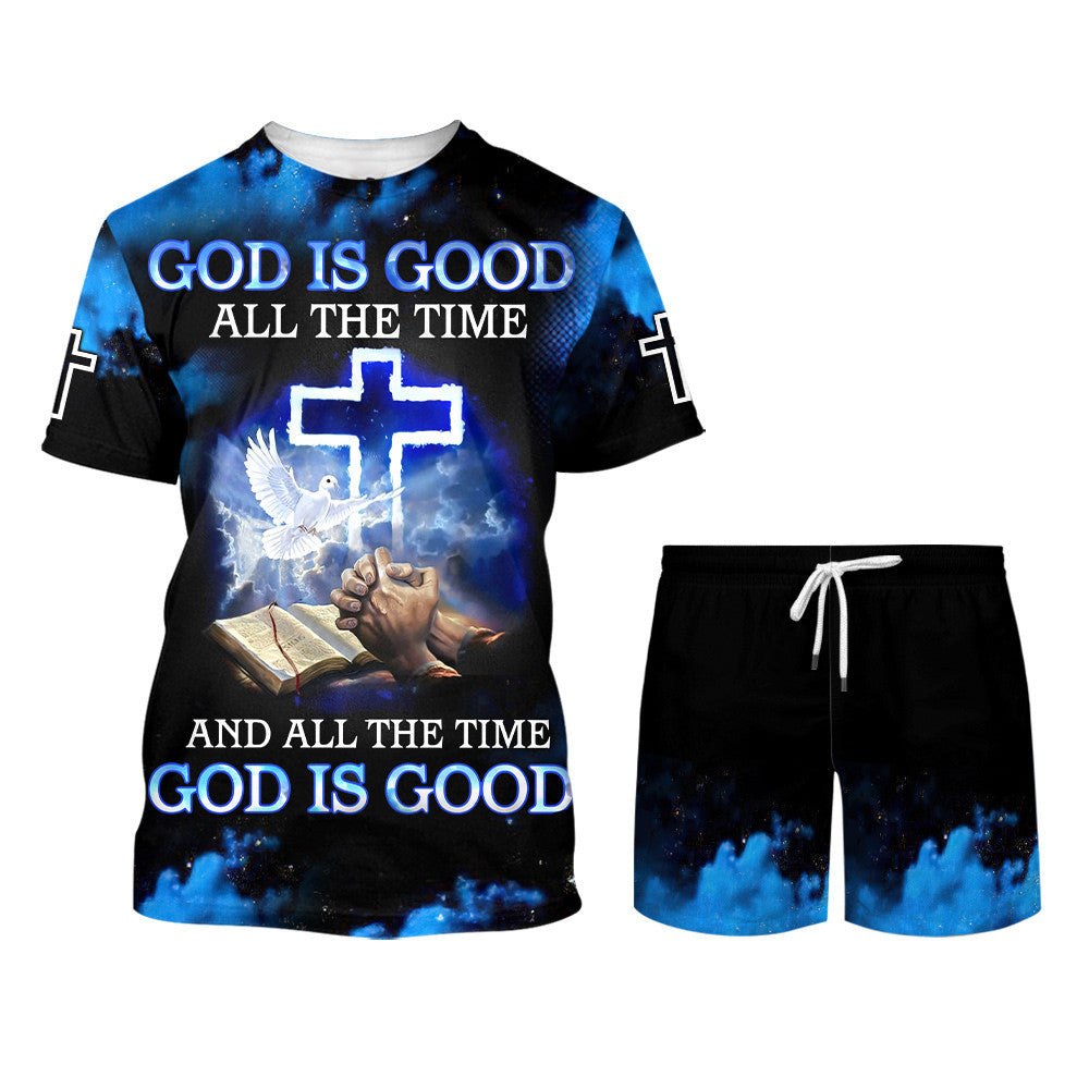 God Is Good All The Time Hand Prayer 3d Shirts - Christian T Shirts For Men And Women