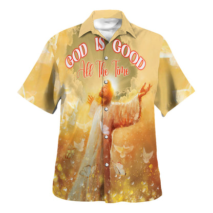 God Is Good All The Time Hawaiian Shirt - Jesus Christ Open Arms Hawaiian Shirts For Men And Women - Christian Hawaiian Shirt - Hawaiian Summer Shirts