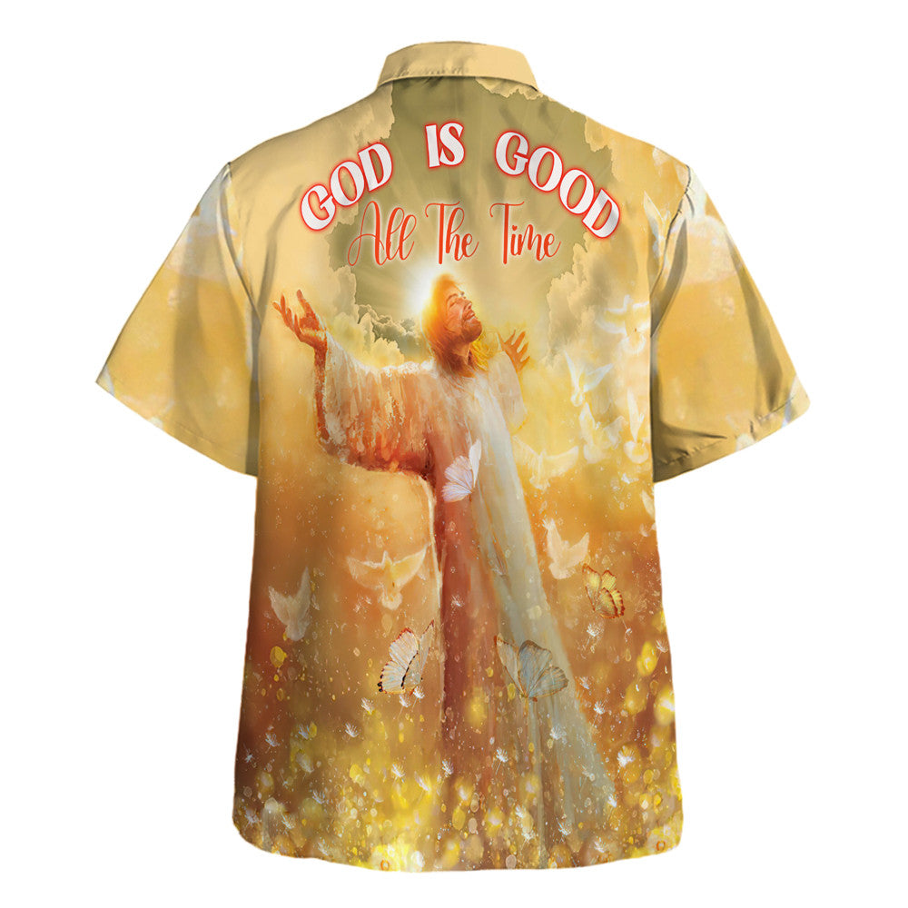 God Is Good All The Time Hawaiian Shirt - Jesus Christ Open Arms Hawaiian Shirts For Men And Women - Christian Hawaiian Shirt - Hawaiian Summer Shirts