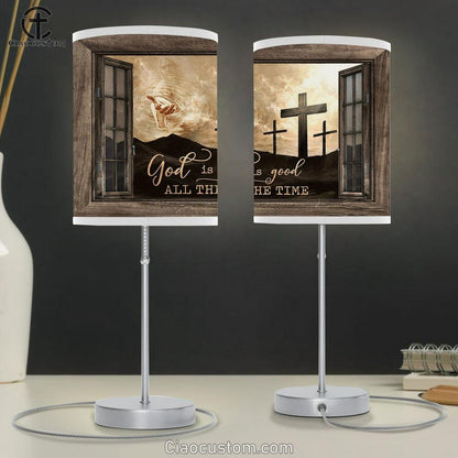 God Is Good All The Time Table Lamp - The Rugged Crosses Hand Of God Table Lamp Prints - Religious Table Lamp Art - Christian Home Decor