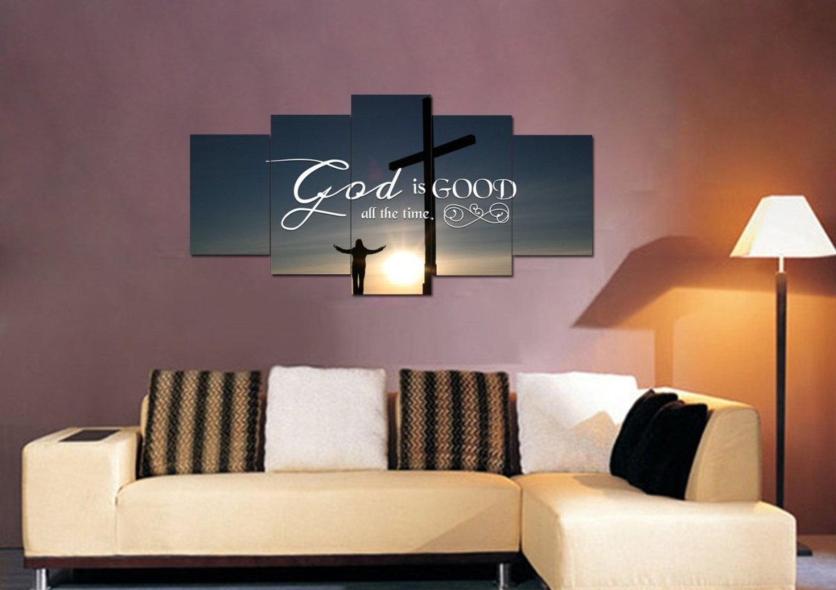 God Is Good All The Time Wall Art Canvas Print - Christian Canvas Wall Art