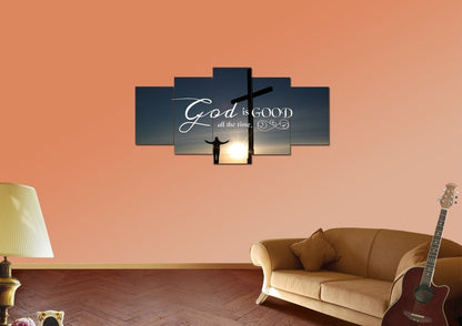 God Is Good All The Time Wall Art Canvas Print - Christian Canvas Wall Art