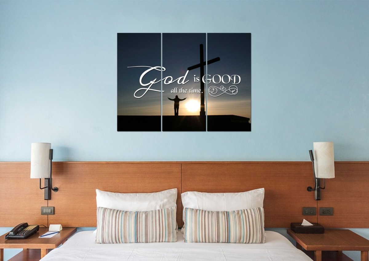 God Is Good All The Time Wall Art Canvas Print - Christian Canvas Wall Art