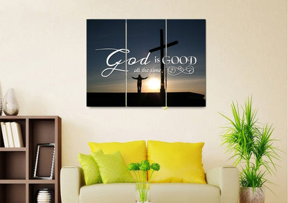 God Is Good All The Time Wall Art Canvas Print - Christian Canvas Wall Art
