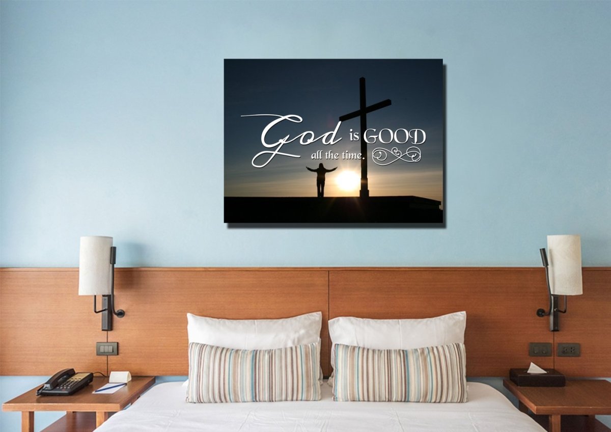 God Is Good All The Time Wall Art Canvas Print - Christian Canvas Wall Art