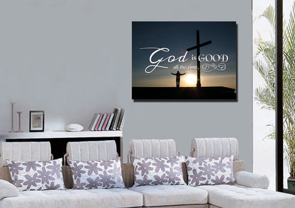 God Is Good All The Time Wall Art Canvas Print - Christian Canvas Wall Art