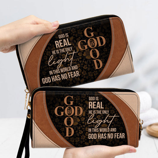 God Is Good Clutch Purse For Women - Personalized Name - Christian Gifts For Women