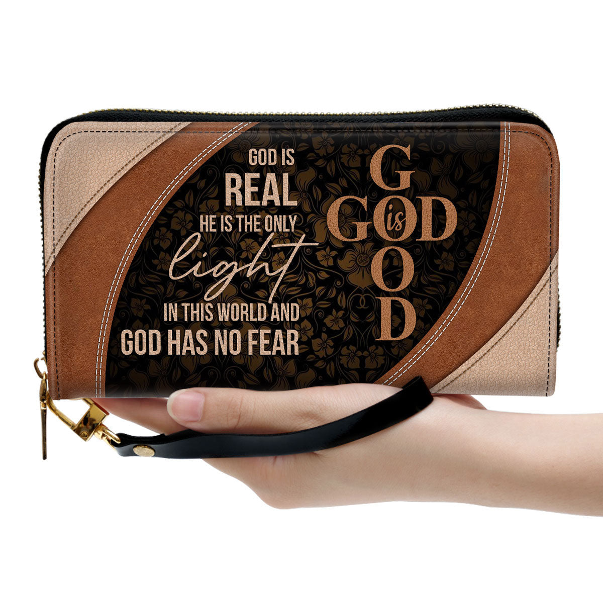 God Is Good Clutch Purse For Women - Personalized Name - Christian Gifts For Women