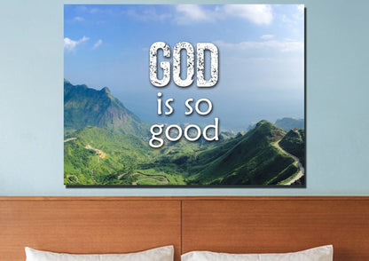 God Is Good Wall Art Canvas Print - Christian Canvas Wall Art