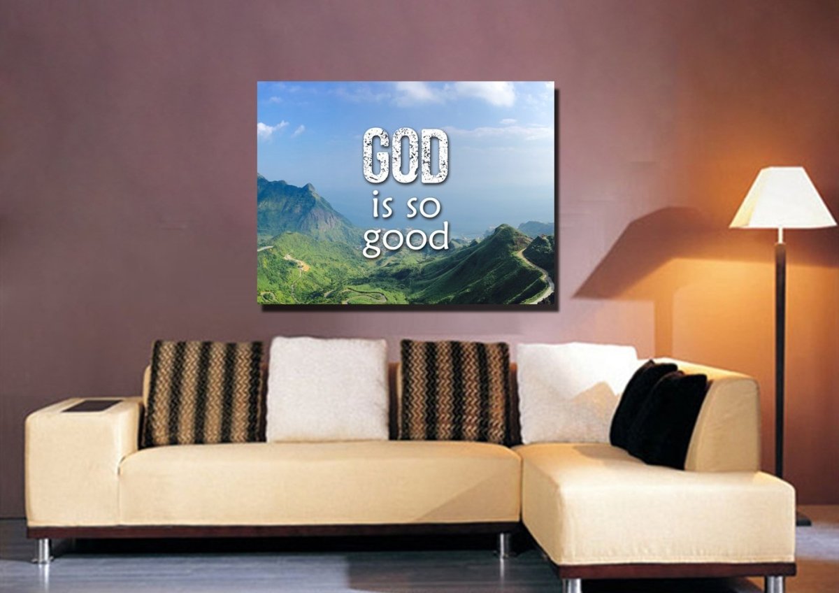 God Is Good Wall Art Canvas Print - Christian Canvas Wall Art