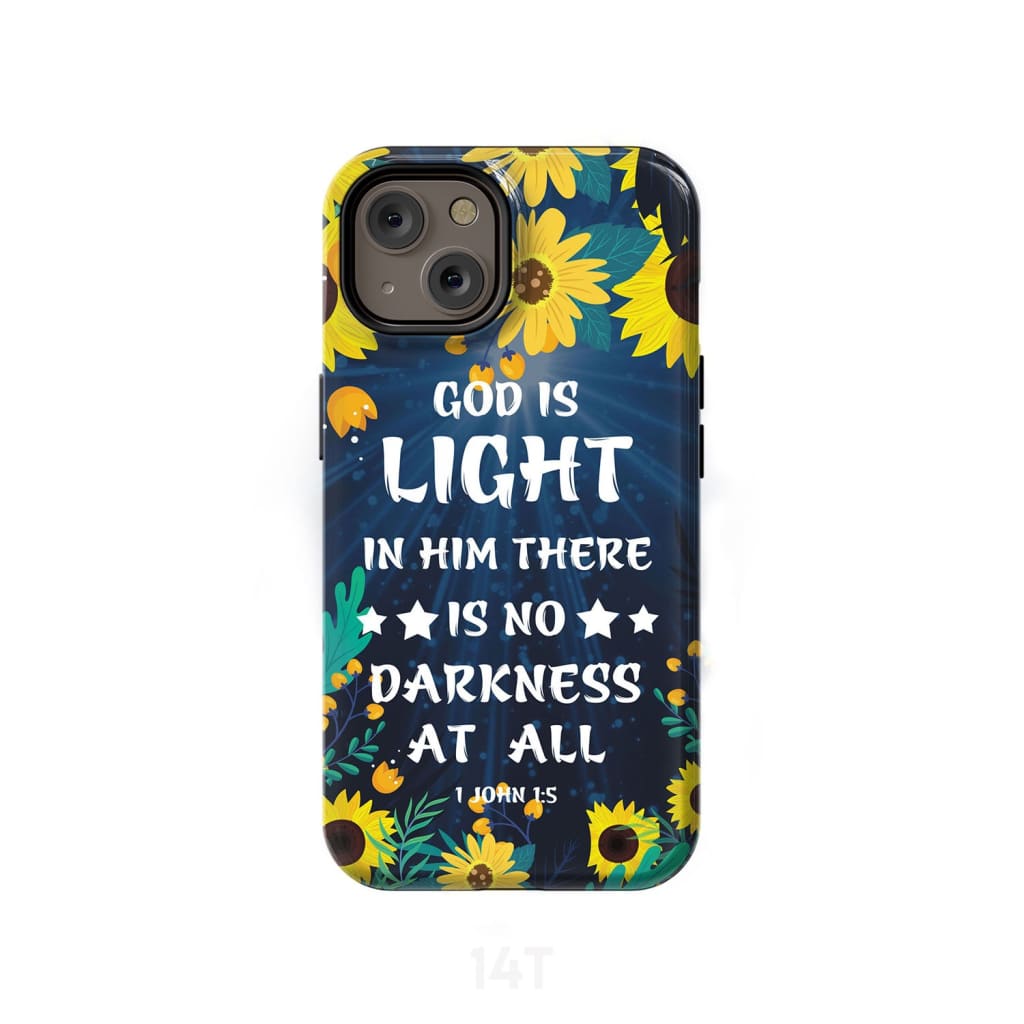 God Is Light 1 John 15 Bible Verse Phone Case - Christian Phone Cases- Iphone Samsung Cases Christian