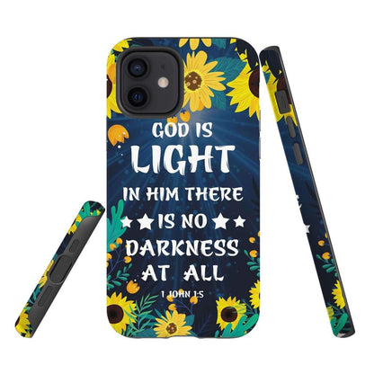 God Is Light 1 John 15 Bible Verse Phone Case - Christian Phone Cases - Religious Phone Case