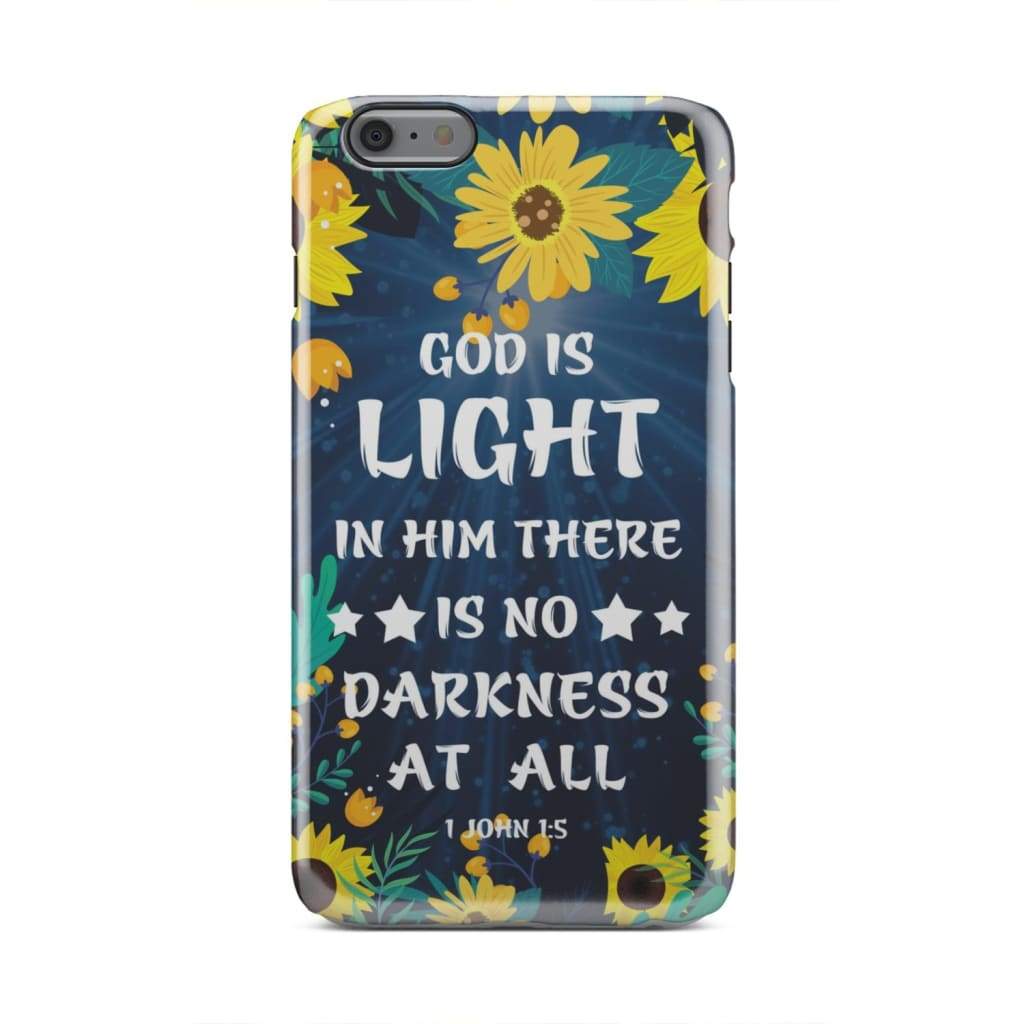 God Is Light 1 John 15 Bible Verse Phone Case - Christian Phone Cases - Religious Phone Case