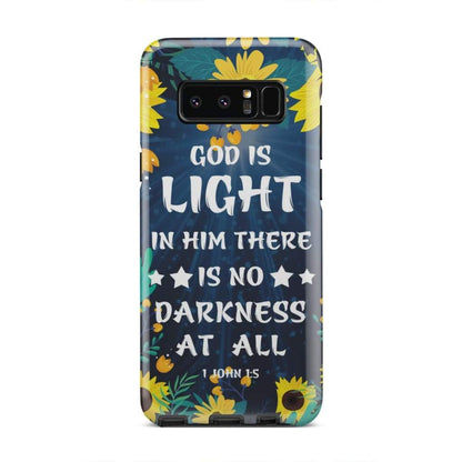 God Is Light 1 John 15 Bible Verse Phone Case - Christian Phone Cases - Religious Phone Case