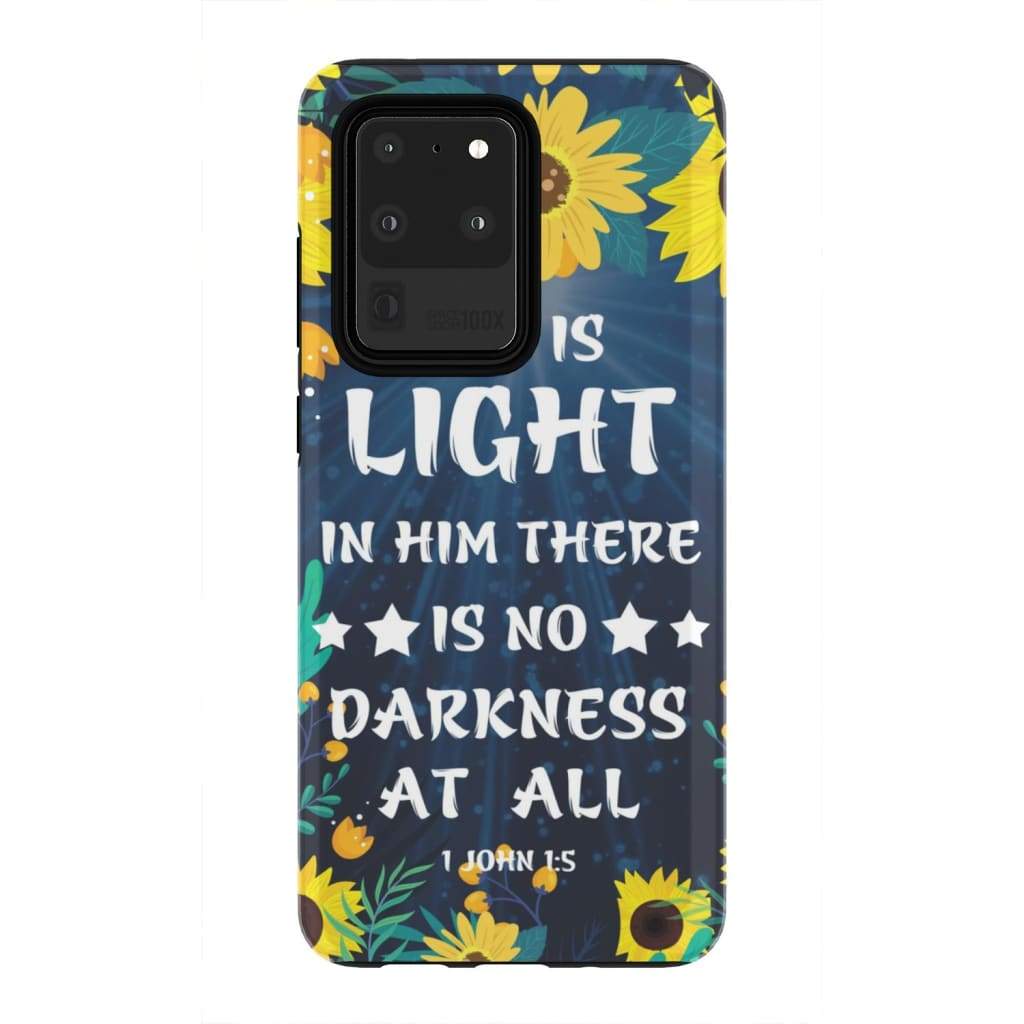 God Is Light 1 John 15 Bible Verse Phone Case - Christian Phone Cases - Religious Phone Case