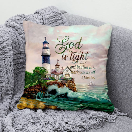 God Is Light 1 John 15 Kjv Bible Verse Pillow