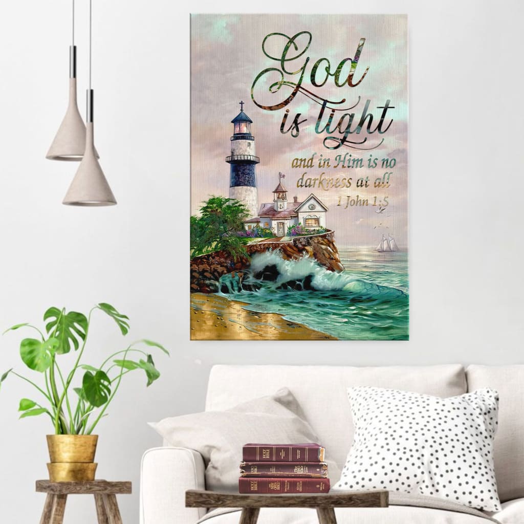 God Is Light 1 John 15 Kjv Canvas Wall Art - Christian Canvas Prints - Bible Verse Canvas