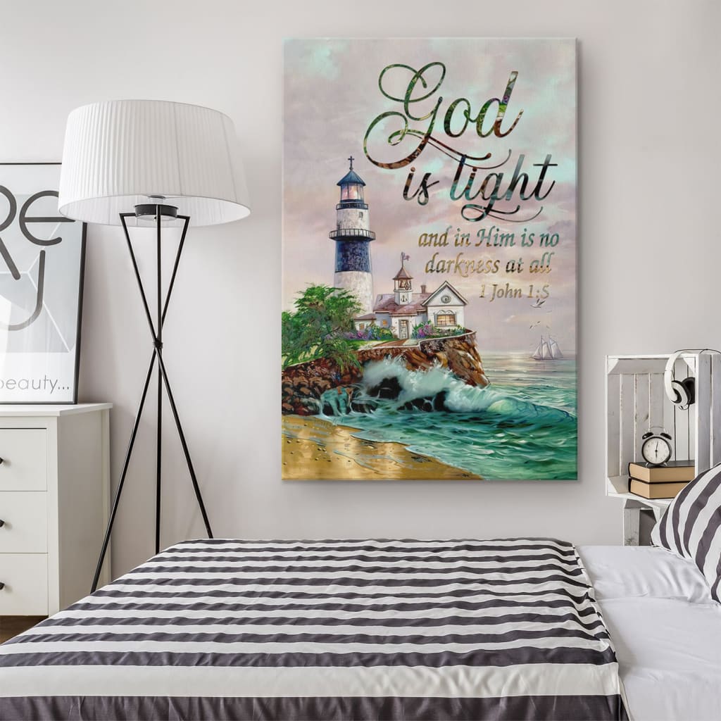 God Is Light 1 John 15 Kjv Canvas Wall Art - Christian Canvas Prints - Bible Verse Canvas