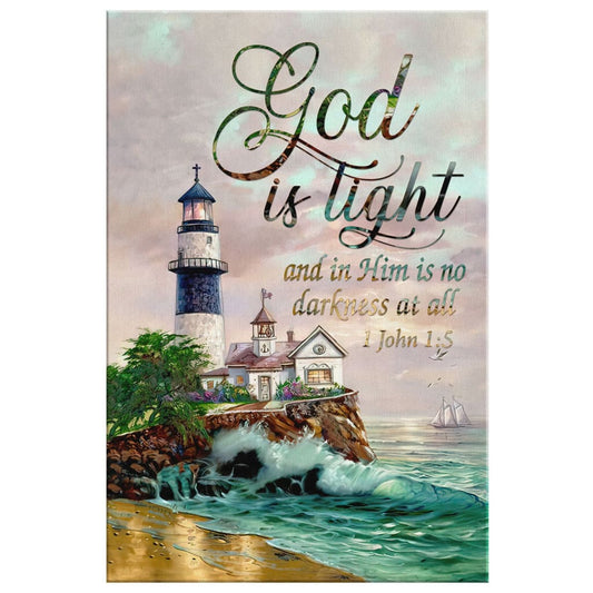 God Is Light 1 John 15 Kjv Canvas Wall Art - Christian Canvas Prints - Bible Verse Canvas