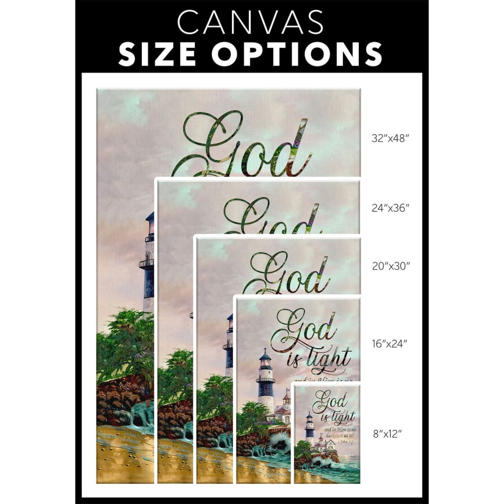 God Is Light 1 John 15 Kjv Canvas Wall Art - Christian Canvas Prints - Bible Verse Canvas