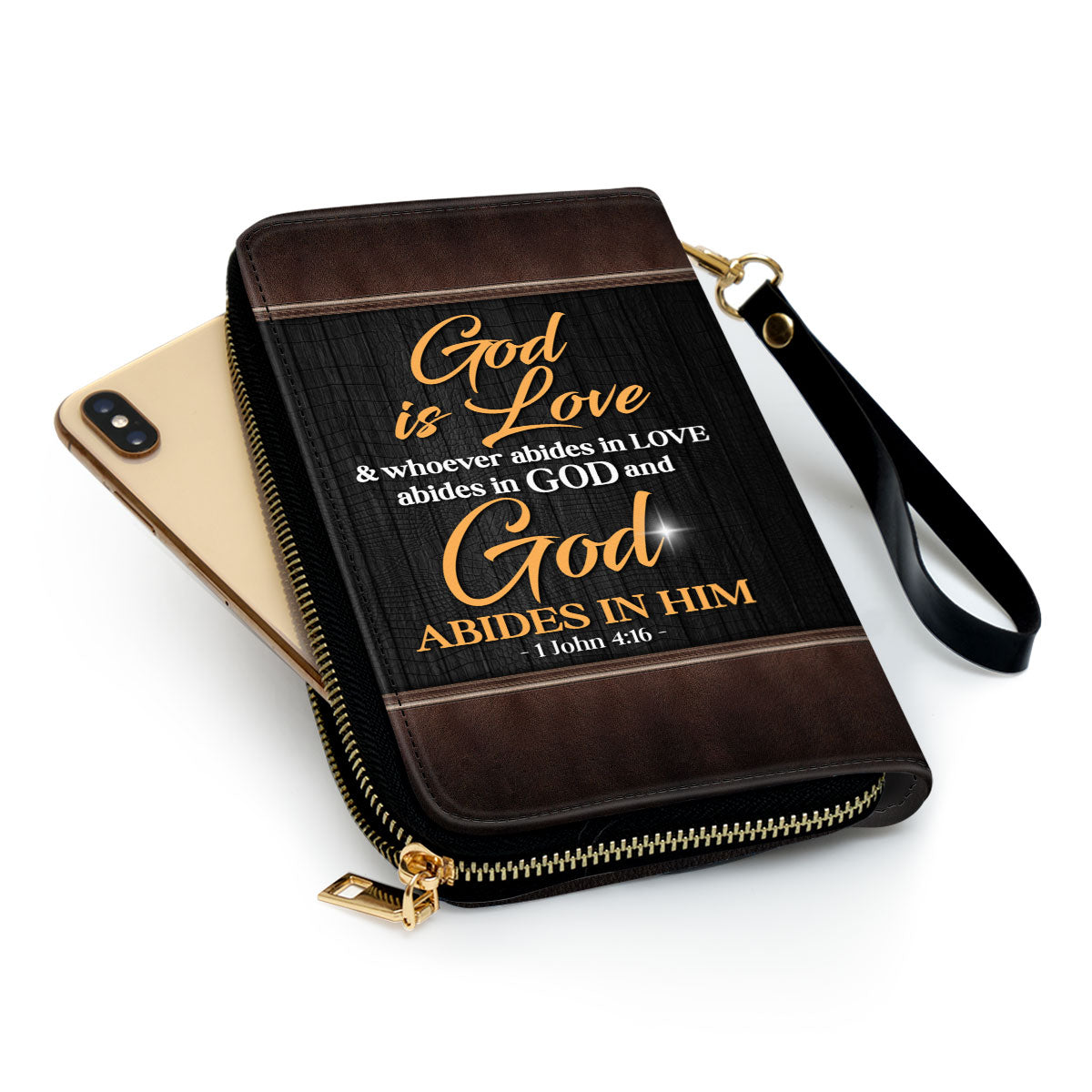 God Is Love 1 John 4 16 Clutch Purse For Women - Personalized Name - Christian Gifts For Women