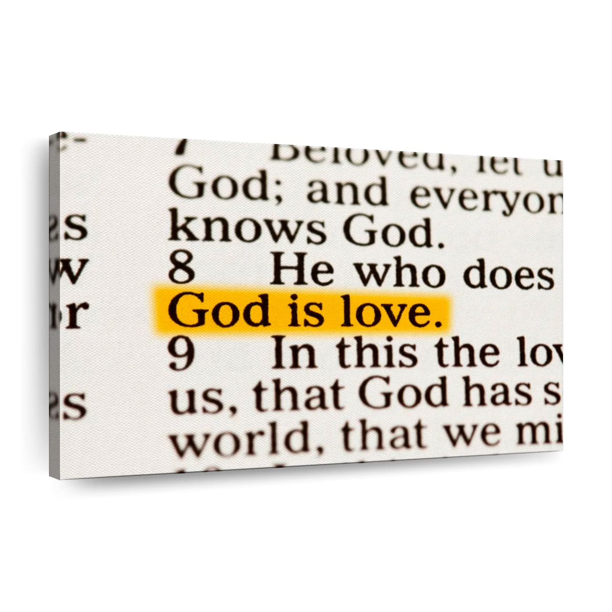 God Is Love Canvas Wall Art - Christian Canvas Wall Art - Religious Wall Art Canvas