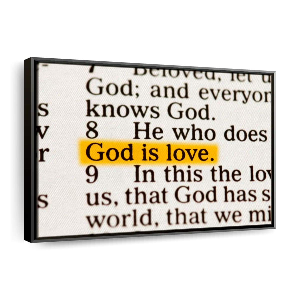 God Is Love Canvas Wall Art - Christian Canvas Wall Art - Religious Wall Art Canvas
