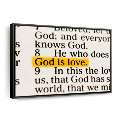 God Is Love Canvas Wall Art - Christian Canvas Wall Art - Religious Wall Art Canvas