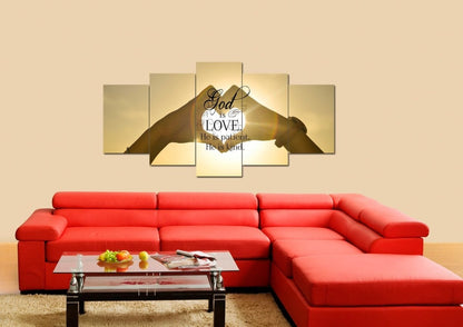 God Is Love He Is Patient He Is Kind Wall Art Canvas Print - Christian Canvas Wall Art