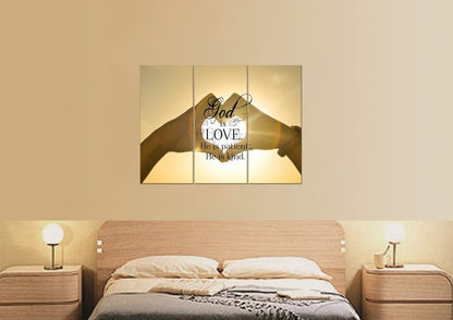 God Is Love He Is Patient He Is Kind Wall Art Canvas Print - Christian Canvas Wall Art