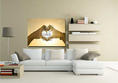 God Is Love He Is Patient He Is Kind Wall Art Canvas Print - Christian Canvas Wall Art