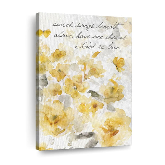 God Is Love II Canvas Wall Art - Christian Wall Decor Art - Religious Wall Decor