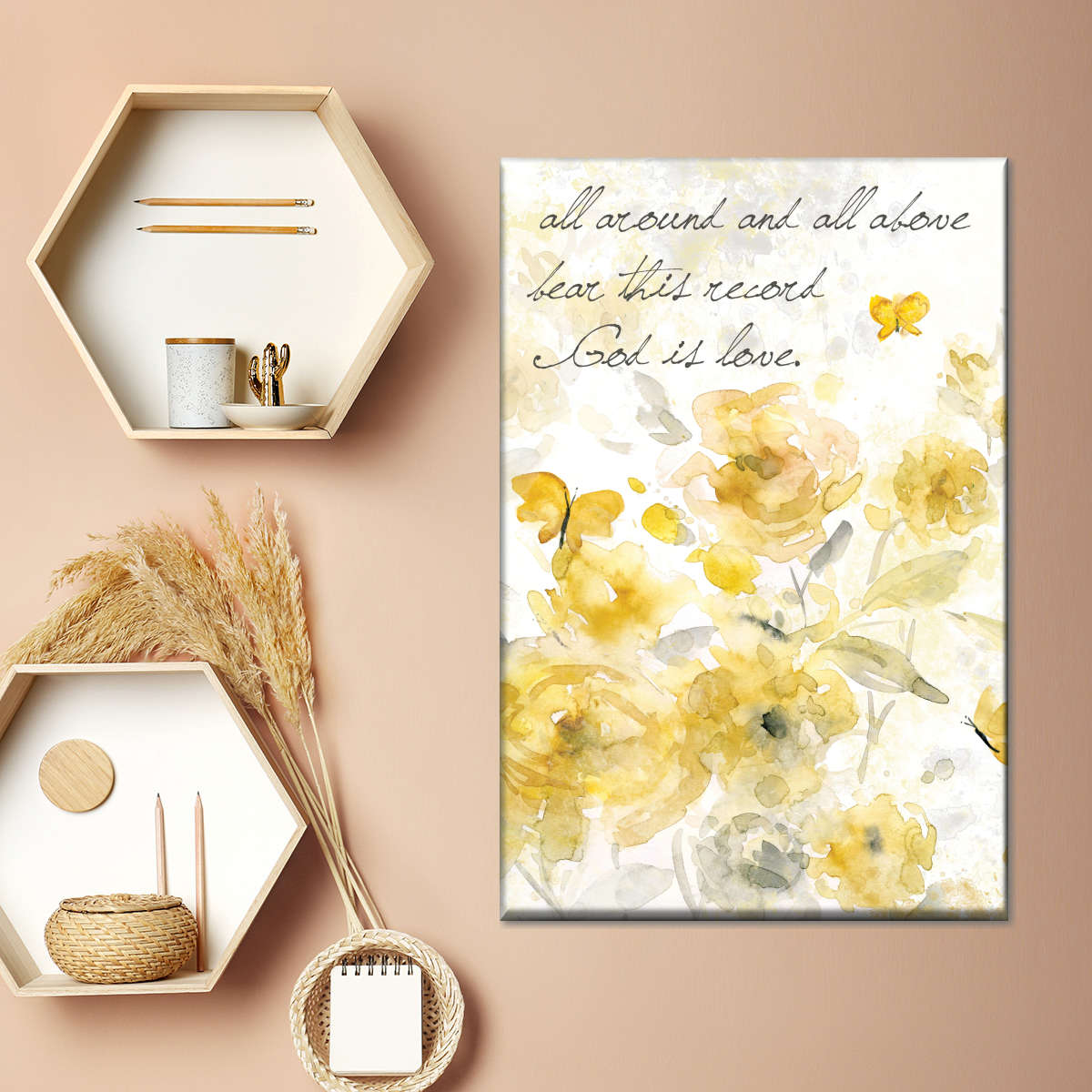 God Is Love I Canvas Wall Art - Christian Wall Decor Art - Religious Wall Decor