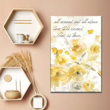 God Is Love I Canvas Wall Art - Christian Wall Decor Art - Religious Wall Decor